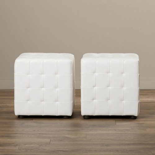 Set white faux - set, 2