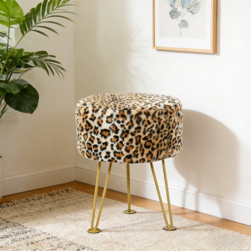Hst leopard print ottoman - hst,