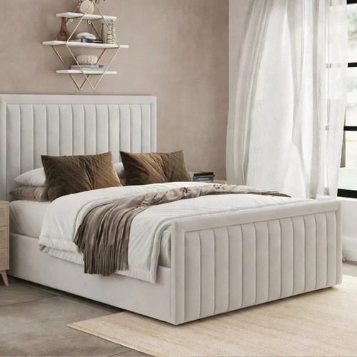 Panel lined bed frame - lined,