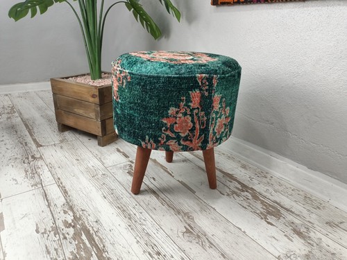 Footstool ottoman handmade - footstool,