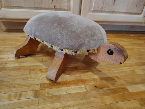 Vintage turtle foot stool - turtle,