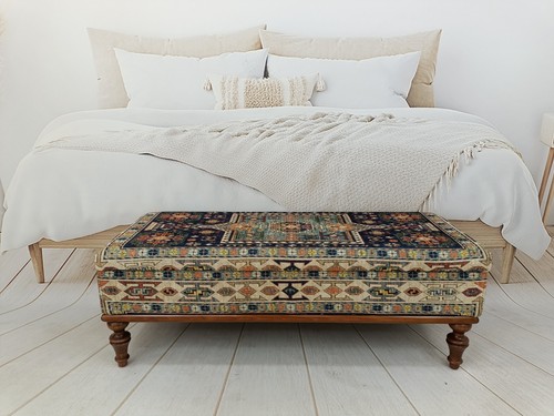 Storage ottoman bench - ottoman, handmade