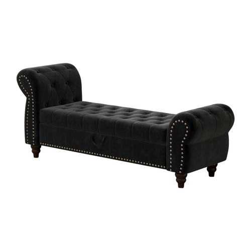 Velvet end bed bench - velvet,