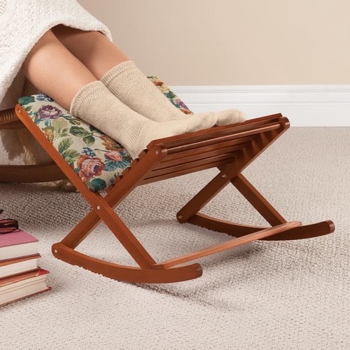 Rocking wooden foot stool - rocking,