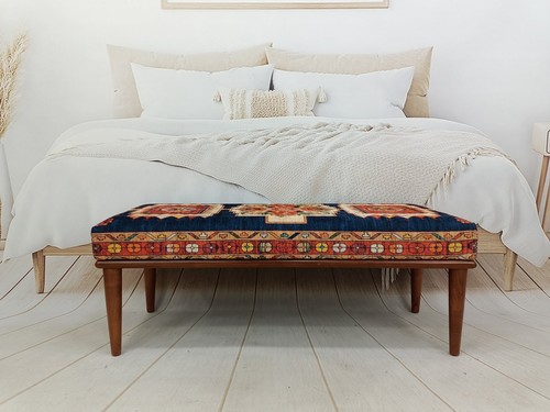 Blue turkish rug - blue, pattern
