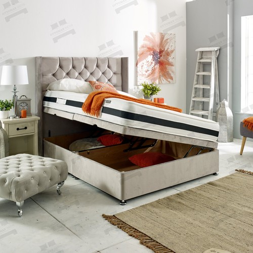 Ottoman storage plush velvet - plush,