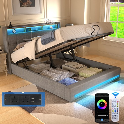4ft6 ottoman upholstered bed - ottoman,