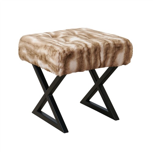 Stripe faux fur - fur, square